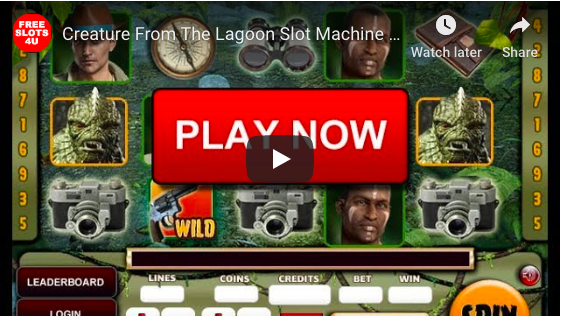 Creature Lagoon Slot Machine by FreeSlots4U.com on Youtube.