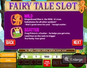 Fairy Tales Paytable