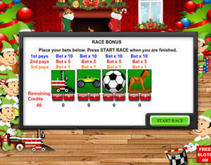 Santas Super Slots Elf Race Bonus Game Screenshot