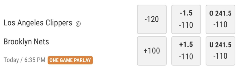 Betmgm odds la clippers