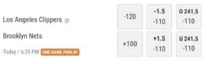 Betmgm odds la clippers